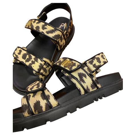 dior leopard print sandals|dior designer sandals.